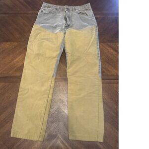 Wrangler‎ Rugged Wear Mens Pants Two Tone Tan Gray Size 34x30 Work Outdoor |J1